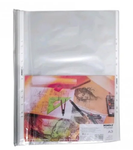 Файл матовий А3 40мк верхній розріз 100шт./уп., прозор. Scholz - фото 2