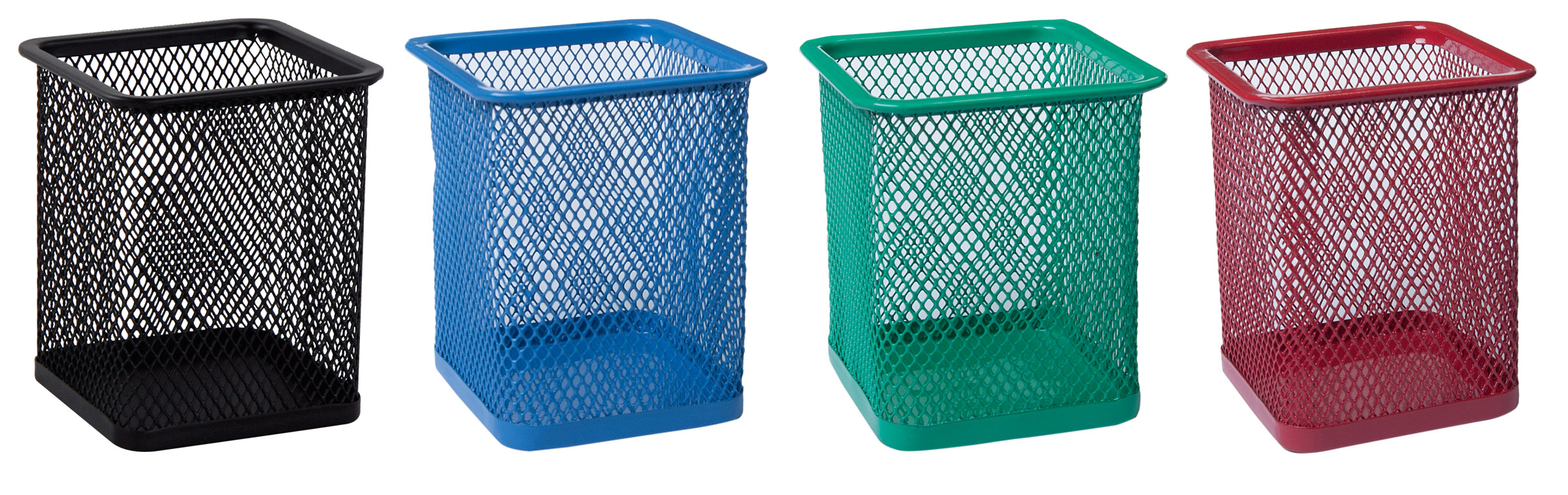 Підставка для ручок мет. перфорована квадратна, чорн. BuroMax - фото 3