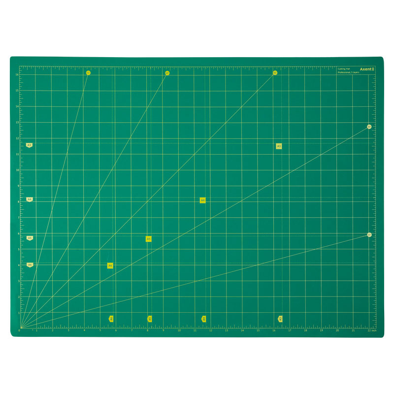 Килимок для різання самовідновлювальний PRO А2 (420*594мм.), п'ятишаровий, товщина 3мм., зелен. Axent - фото 3