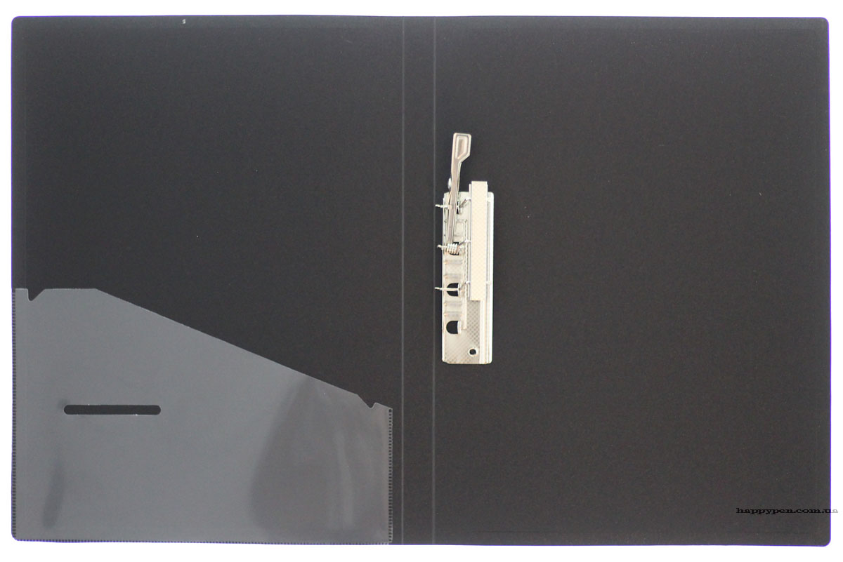 Папка з бічним прижимом А4, 20мм., пластик, чорн. NORMA - фото 3