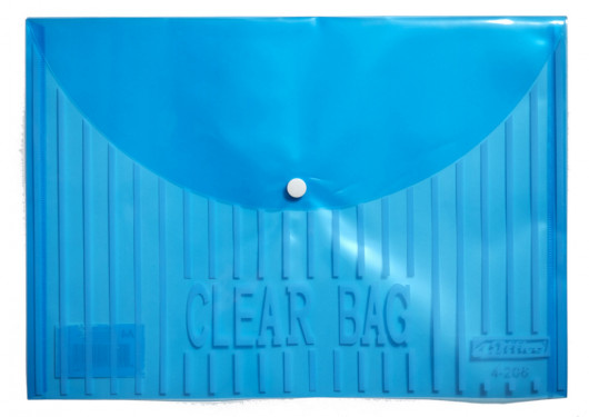 Папка-конверт на кнопці А4, 120мкм, напівпрозора, асорті 4Office - фото 3