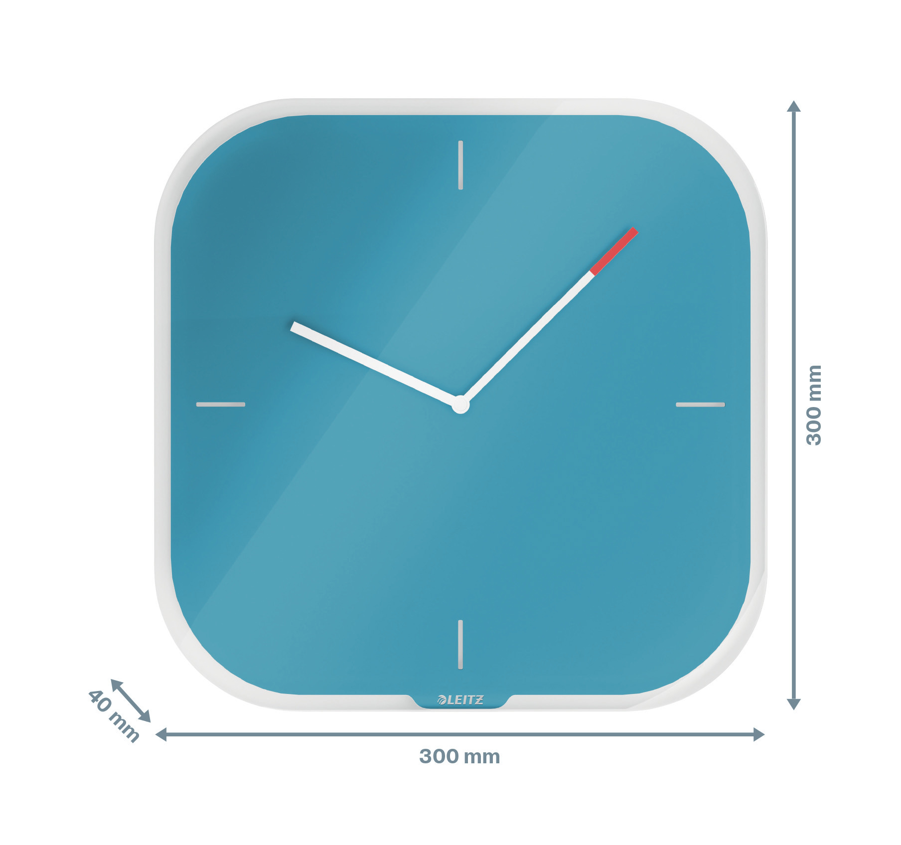 Часы настенные Cosy, квадратные, стекло, син. LEITZ - фото 4