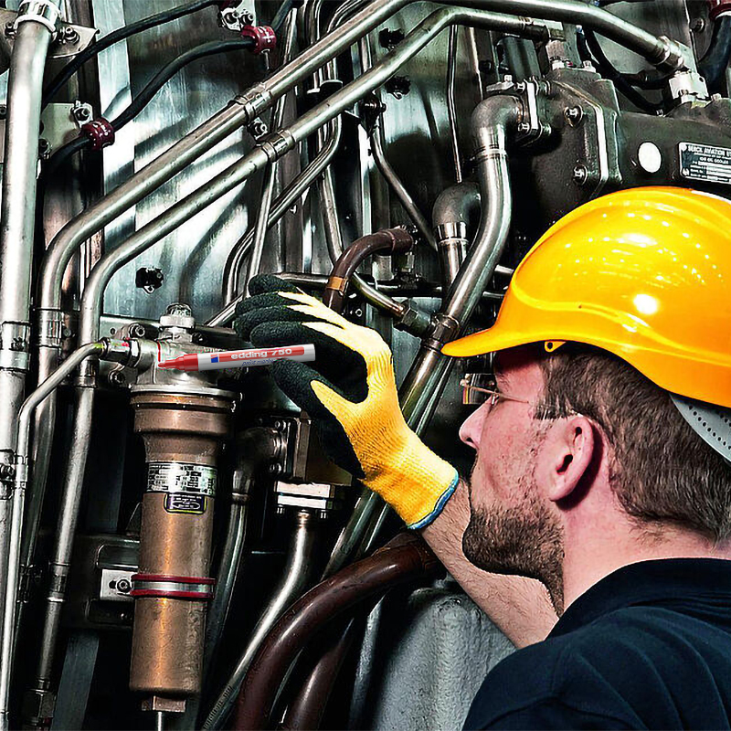 Маркер термостойкий лаковый, для любых поверхностей Paint e-750 2-4мм., круглый, красн. Edding - фото 5