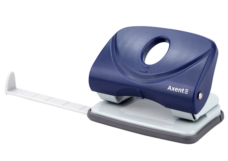 Діркопробивач на 2 отвори, до 20 аркушів Welle-2, пластиковий, син. Axent - фото 6