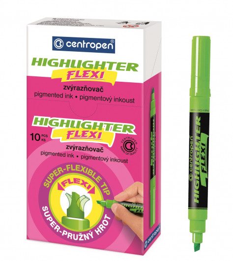 Маркер текстовий Highlighter Flexi 8542, 1-5мм,, зелен. Centropen - фото 5