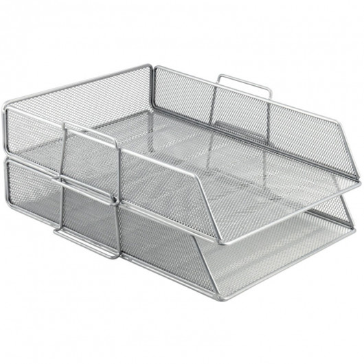 Лоток горизонтальний металевий, срібл. Axent - фото 4