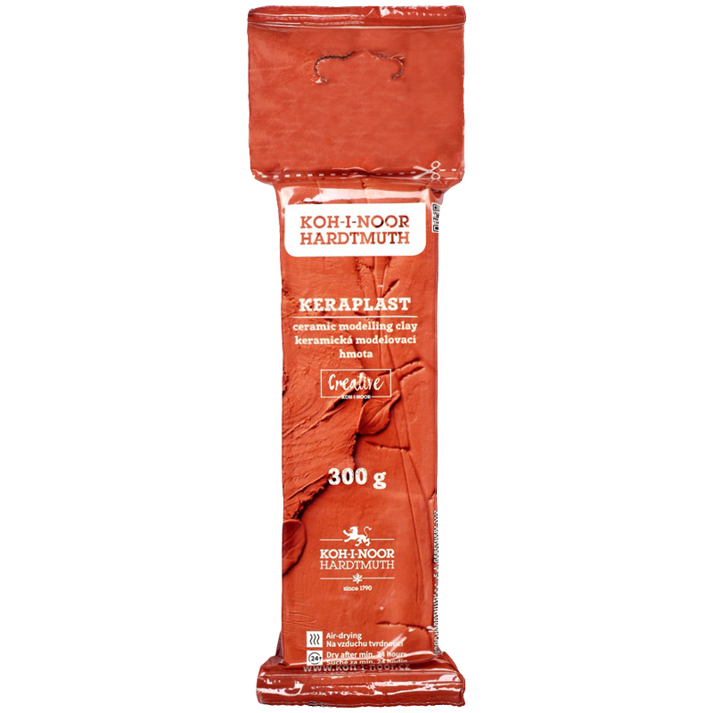Пластилин скульптурный Keraplast, 300г., на основе натуральной глины, терракот. Koh-i-noor - фото 2