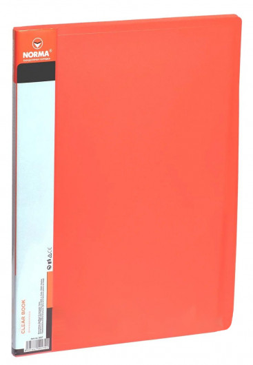 Папка на 10 файлов, толщина 600мкм., красн. NORMA - фото 3