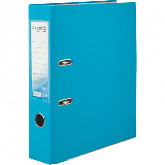 Регистратор 7,5см. А4 (PP) односторонний, св.-голубой Axent Delta - фото 4