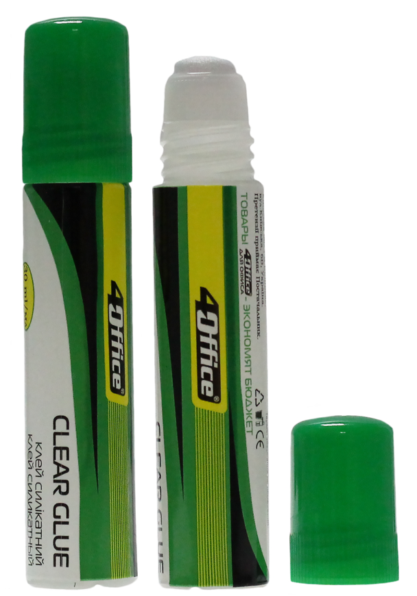 Клей силікатний, з губкою 30г., олівець 4Office - фото 6