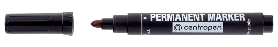Маркер перманентний, круглий наконечник, 2,5мм., чорн. Centropen - фото 4