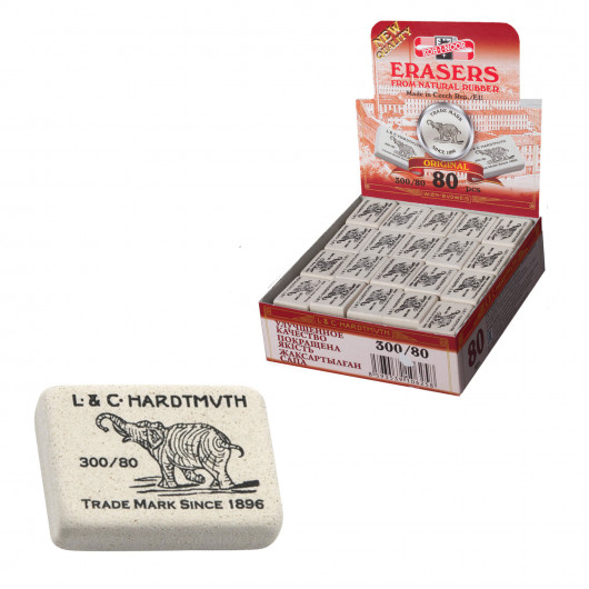 Резинка Hardmuth 300/80, маленькая, бел. Koh-i-noor - фото 4