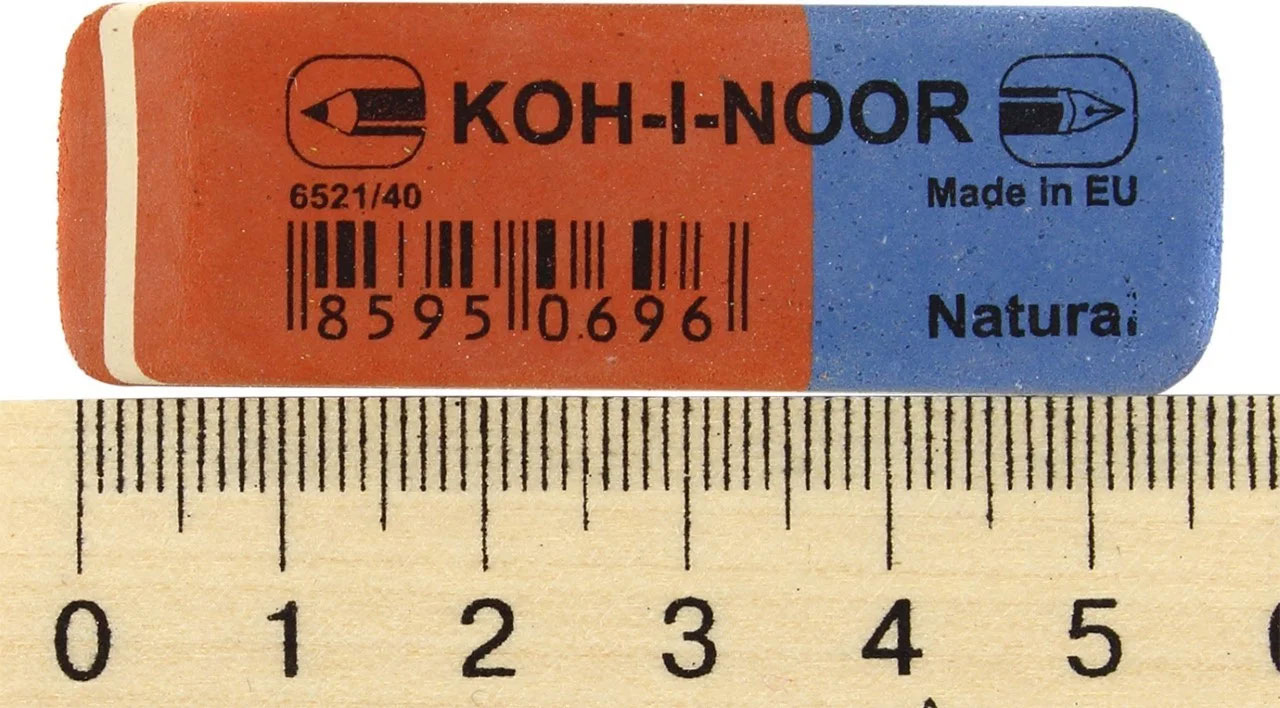 Гумка комбінована Blue Star 6521/40, велика Koh-i-noor - фото 4