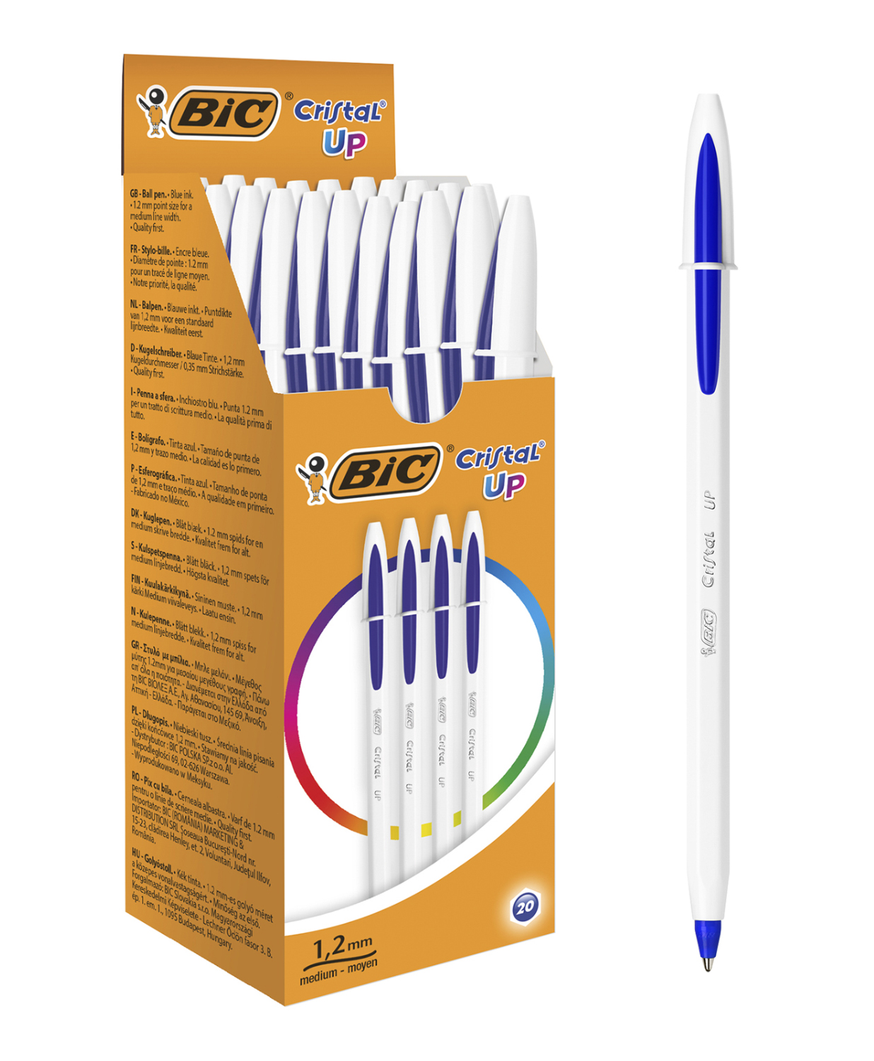 Ручка кулькова CRISTAL UP, корпус біл., ст. син. Bic - фото 4