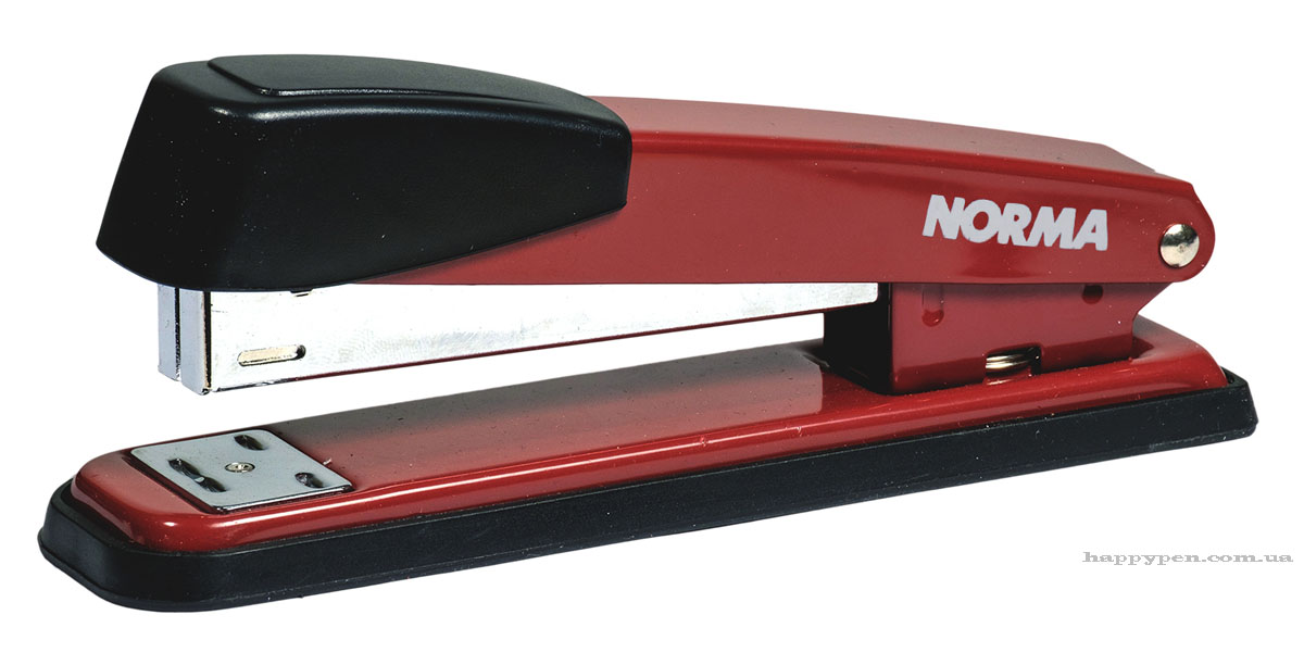 Степлер 24/6, 20л., металлический, красн. NORMA - фото 5
