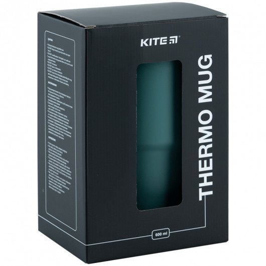 Термокружка з ручкою 600 мл, зелена Kite - фото 9