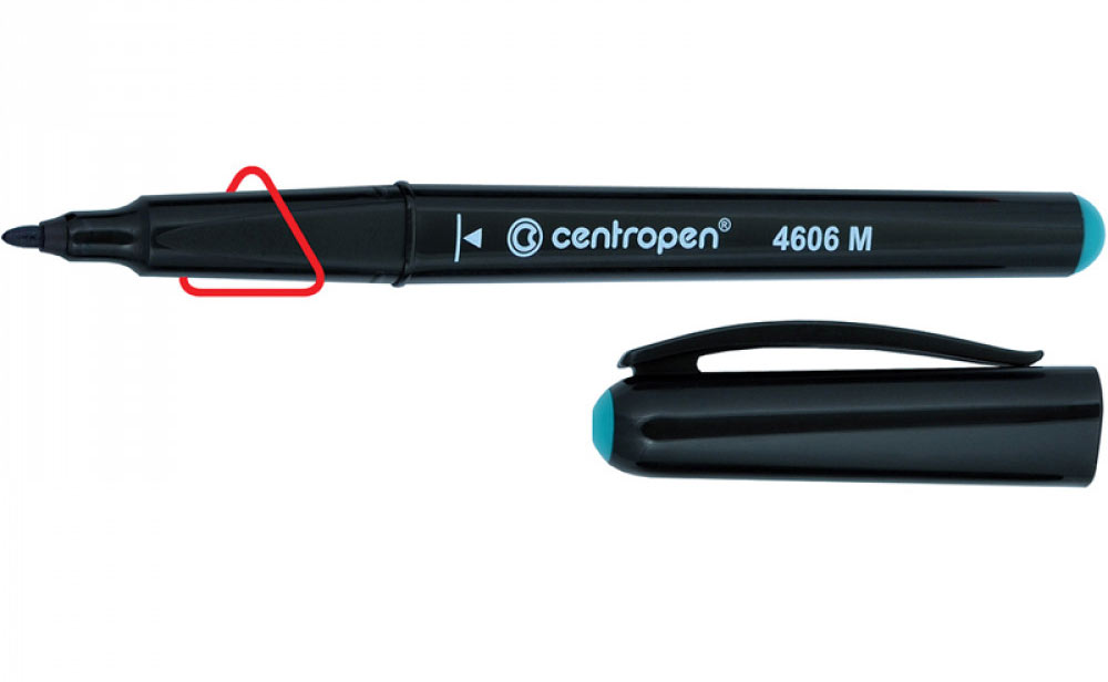 Маркер перманентний для CD/DVD CD-Pen Ergoline, круглий наконечник 0,6мм.(M), 4606, зелен. Centropen - фото 6