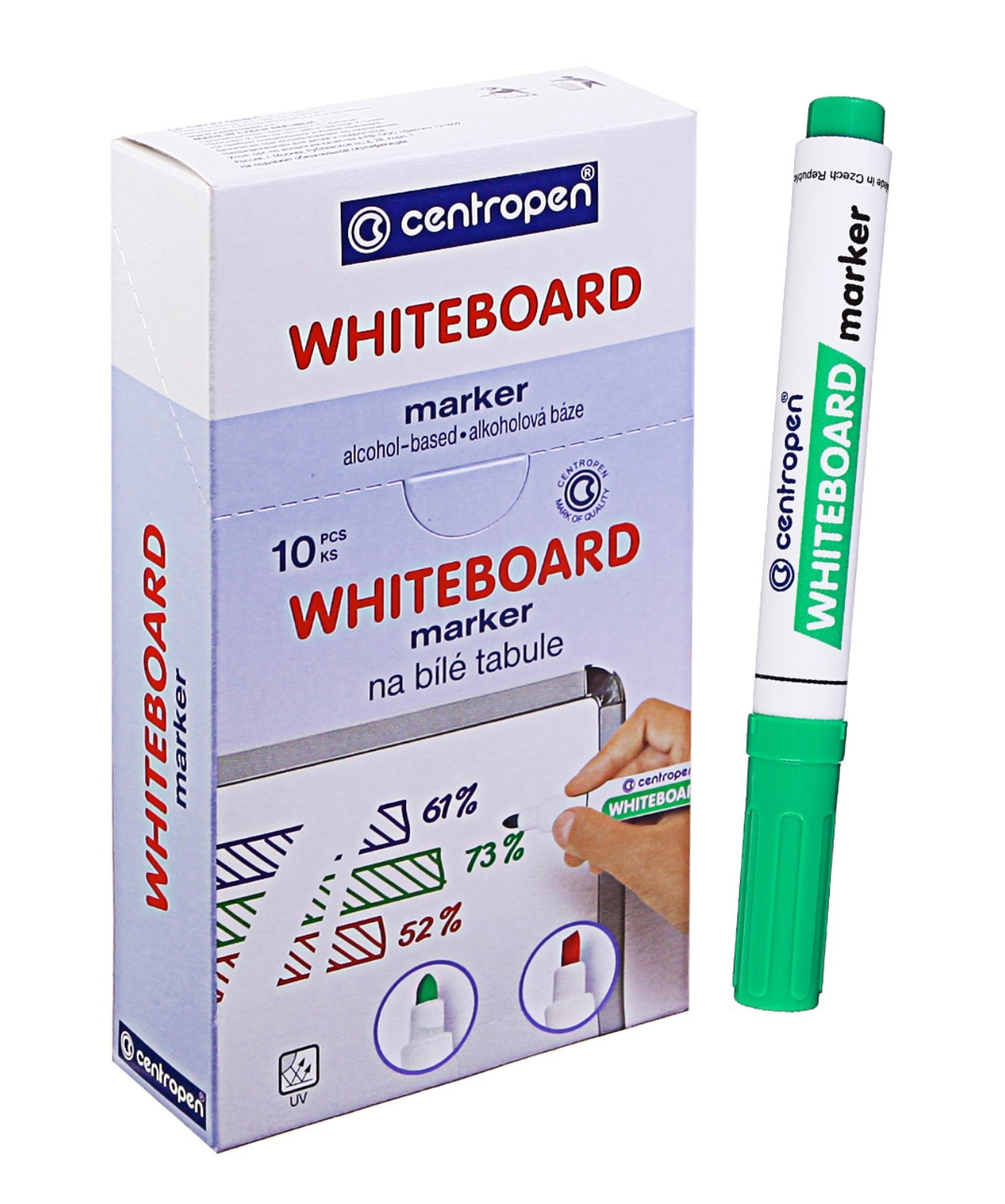 Маркер для досок клиновидное острие BOARD 1-4,6мм. 8569, зелен. Centropen - фото 6