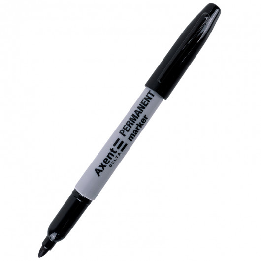 Маркер перманентный, круглое острие 1мм. D2606, черн. Axent Delta - фото 4