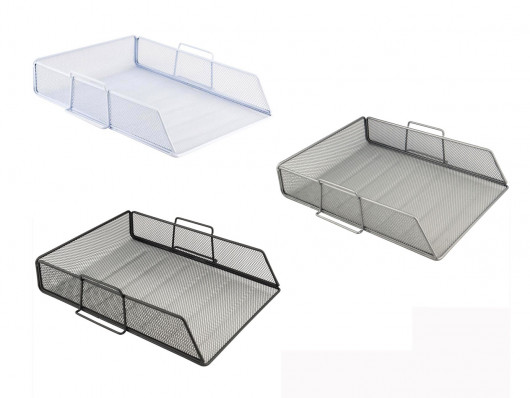 Лоток горизонтальный для бумаг, металлический, бел. Axent - фото 4