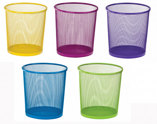 Корзина для бумаг 12л.(265*265*280мм.), круглая металлическая 