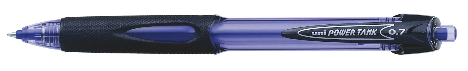 Ручка кулькова автом. Power Tank 0.7мм., корпус прозор., ст. син. Uni - фото 5
