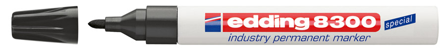 Маркер перманентний 8300, круглий наконечник 1,5-3мм., чорн. Edding - фото 5