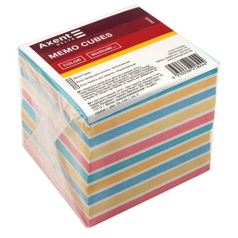 Блок для запису неклеєний 9*9*80мм., Delta (D8025) Color Axent - фото 4