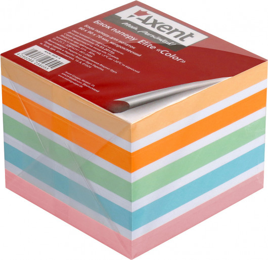 Блок для запису неклеєний 9*9*70мм., Elite Color Axent - фото 4