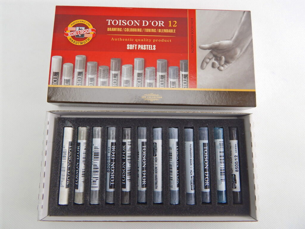 Пастель суха 12 кольорів, TOISON D'OR 8522012002gy, сірі відтінки Koh-i-noor - фото 6