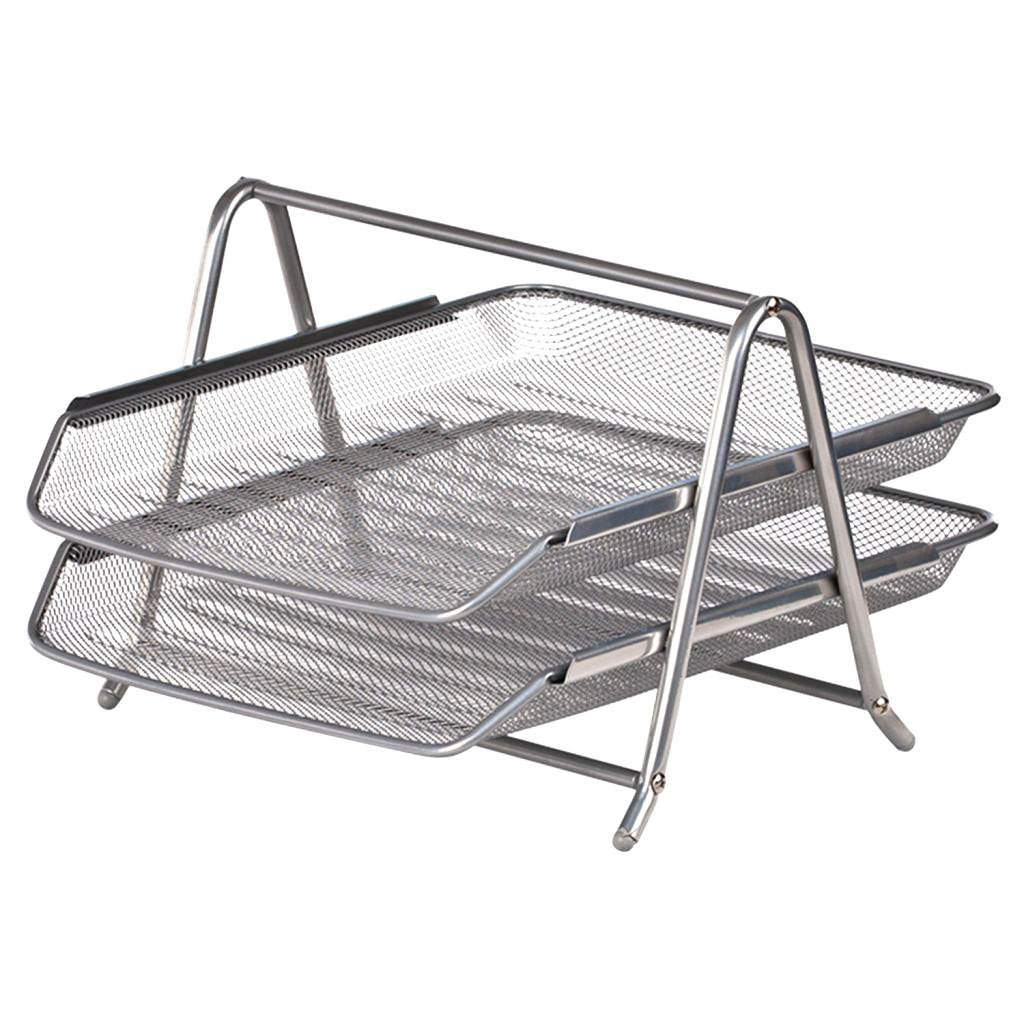 Лоток горизонтальний 2 в 1 металевий, срібл. BuroMax - фото 4