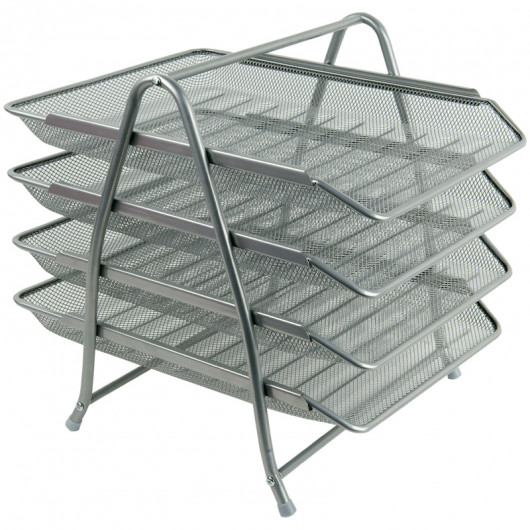 Лоток горизонтальный 4 в 1 металлический, серебр. Axent - фото 5