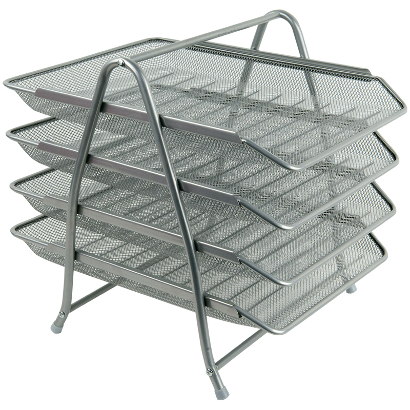 Лоток горизонтальный 4 в 1 металлический, серебр. Axent - фото 5