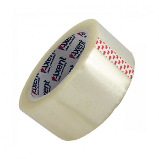 Клейка стрічка пакувальна прозора 48мм.*91,4м (100ярд) 45мк прозор. Axent - фото 5
