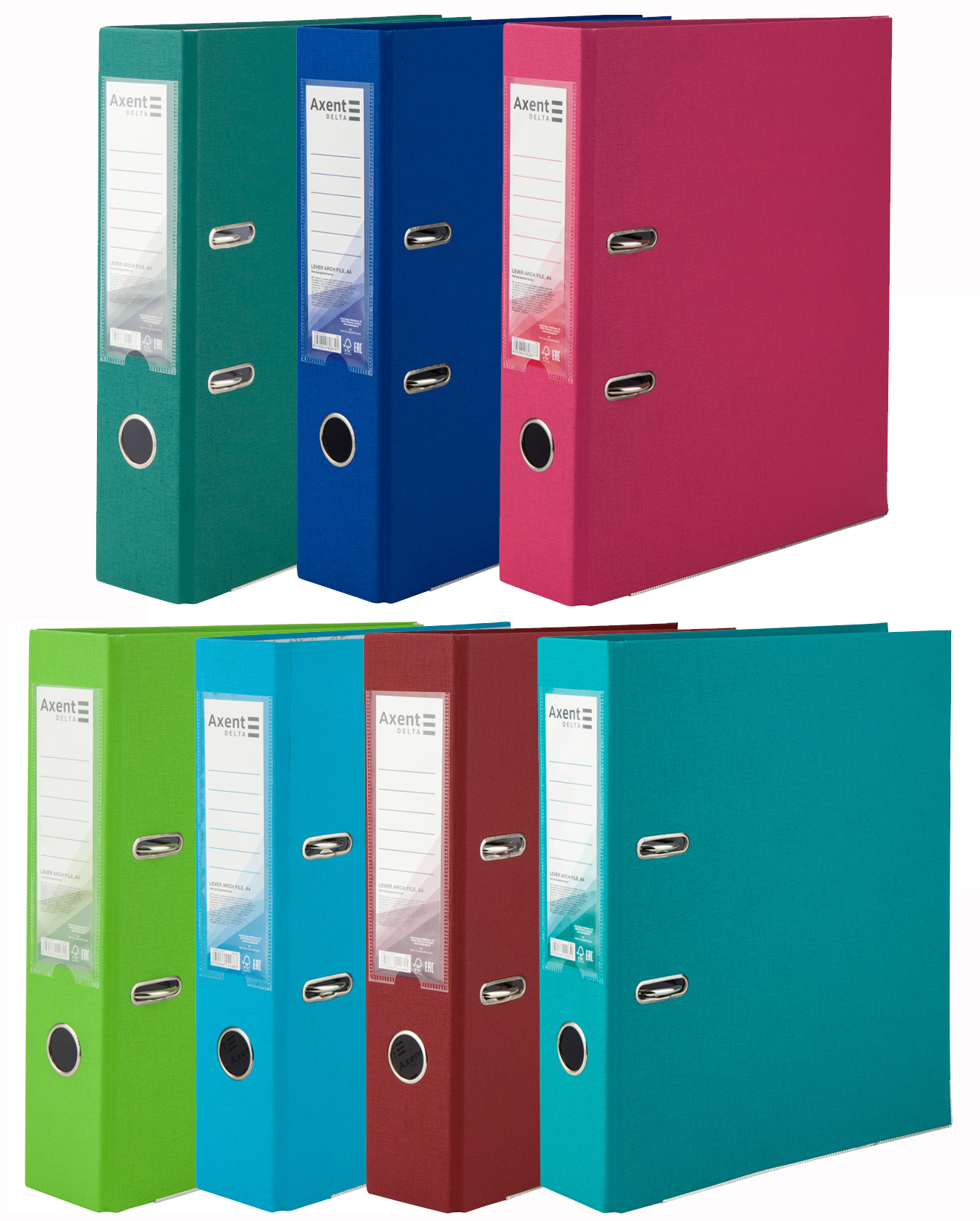 Реєстратор 7,5см. А4 (PP), вишнев. Axent Delta - фото 6