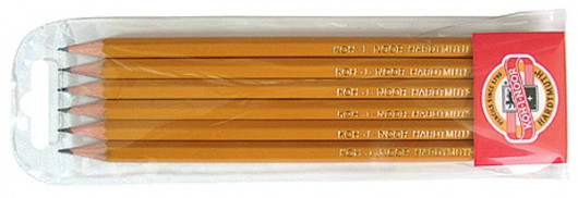 Набір олівців графітних для креслення 1570, 6шт./пак. (2Н, Н, НВ-2шт., В, 2В) Koh-i-noor - фото 7