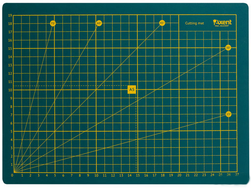 Килимок для різання самовідновлювальний А4 (210*297мм.), тришаровий, товщина 3мм., зелен. Axent - фото 5