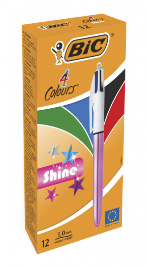 Ручка шариковая 4 in 1 Colours Shine Pink, розов. Bic - фото 6