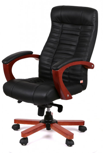 Крісло Атлант EX MB, (Шкіра LC) чорн. АКЛАС - фото 26