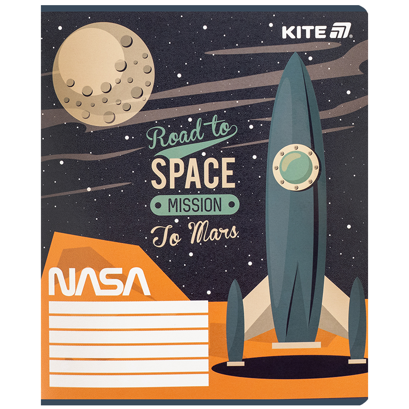 Зошит 12 арк., кл., гібр. лак + УФ лак, NASA (NS25-232) Kite - фото 13