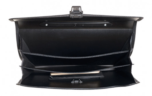 Портфель-картотека на 3 отделения, В4, черн. Scholz - фото 3