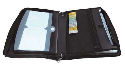 Папка-картотека на 6+2 отделения, А4, на молнии, с ручками, черн. Scholz - фото 4