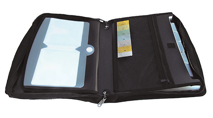 Папка-картотека на 6+2 отделения, А4, на молнии, с ручками, черн. Scholz - фото 4