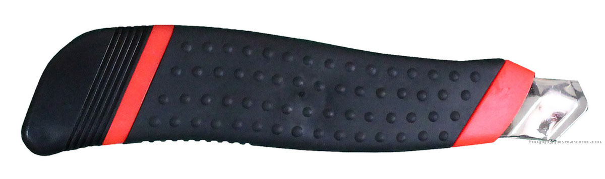 Нож канцелярский большой 18мм., метал. направляющая, прорезиненный корпус NORMA - фото 5