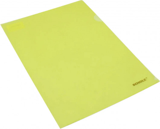 Папка-куток прозора глянсова, товщина 180мкм, жовт. Scholz - фото 4