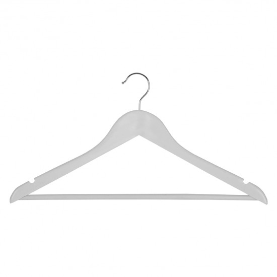 Вешалка деревянная для одежды Everyday, с перекладиной, 44,5см. х 1,2см. х 23см., бел. Китай - фото 2