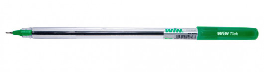 Ручка масляная TICK, 0,7мм., корпус прозр., стержень, зелен. WIN - фото 3