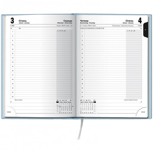 Щоденник 2026 Стандарт Torino Trend, блакитний Brunnen — фото 2