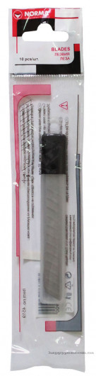 Лезвие сменное для канцелярского ножа 9мм., 10шт./уп. NORMA - фото 3
