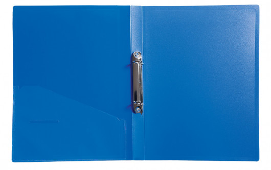 Папка А4, 2 кільця, 25мм., пластик, внутрішня кишеня, син. Scholz - фото 4
